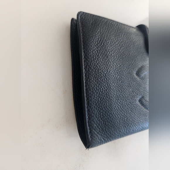 Chanel Black Caviar Continental Wallet With Kiss Lock Coin Purse. - Picture 10 of 14